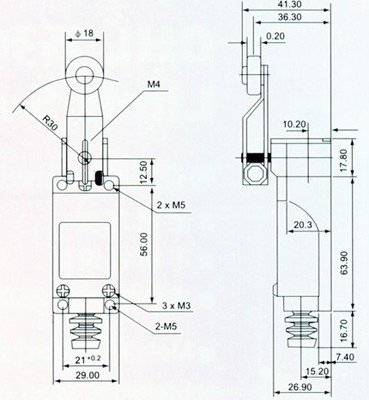 MONJEU行程开关限位开关 ME-8104/TZ-8104 带轮 220V-开关-MONJEU行程开关限位开关 ME-8104/TZ-8104 带轮 220V-上海浦胜五金交电
